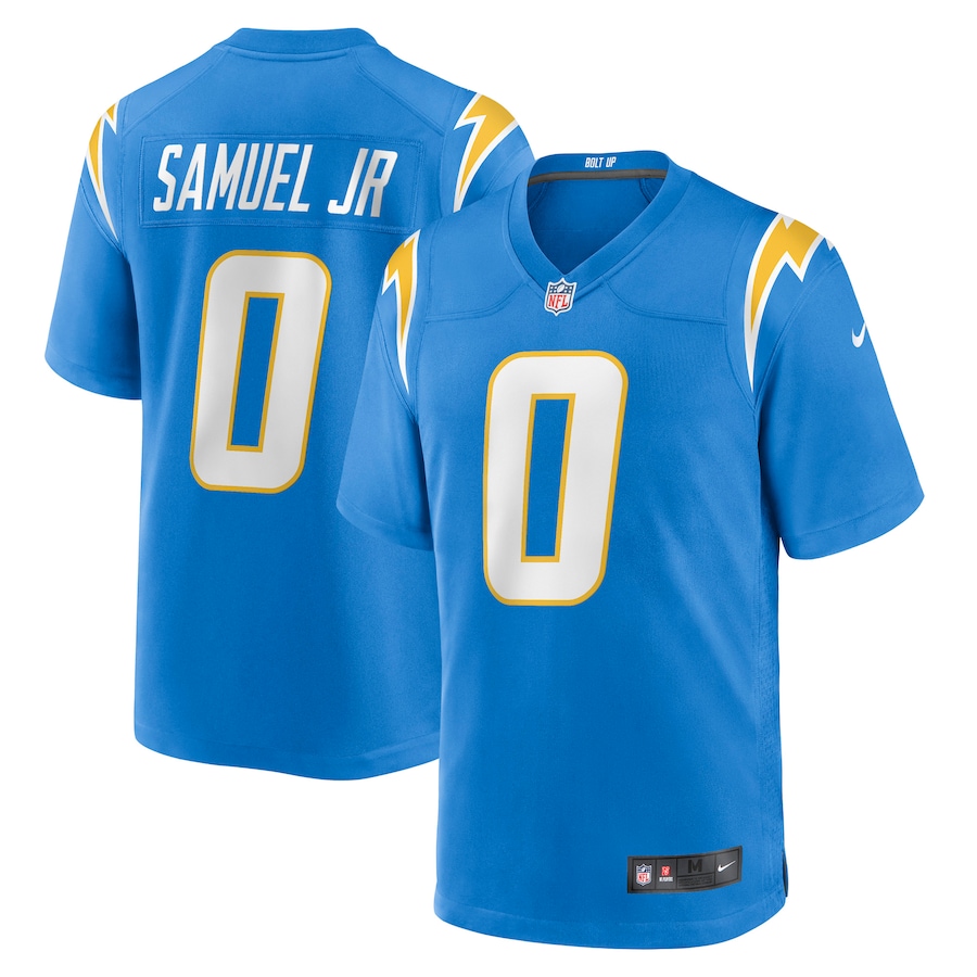 Mens Los Angeles Chargers #0 Asante Samuel Jr. Nike Powder Blue 2021 NFL Draft Pick Player Game Jersey->green bay packers->NFL Jersey